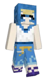 Poliomango's Minecraft skin wearing the 15th Anniversary cape