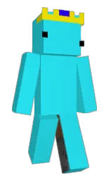 bright turquoise and tundora Minecraft skin — Slim model