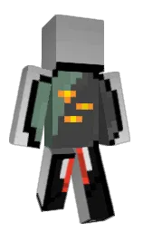 dusty gray and black Minecraft skin — Classic model