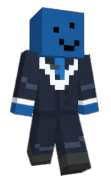 ebony clay and fun blue Minecraft skin — Classic model