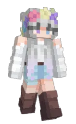 HildaMarvel777's Minecraft skin wearing the Aurora cape