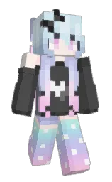tundora and periwinkle gray Minecraft skin — Slim model — first worn by GodzillaDestroyZ