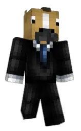 black and driftwood Minecraft skin — Classic model — first worn by 1etho
