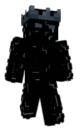 black and slate gray Minecraft skin — Classic model