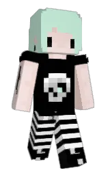 jagged ice and black Minecraft skin — Slim model — first worn by theirlily