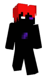 black and red Minecraft skin — Classic model