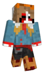 wedgewood and hippie blue Minecraft skin — Classic model — first worn by Fishlz