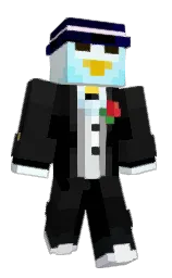 black and cod gray Minecraft skin — Slim model — first worn by ALBATR0S5