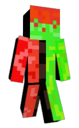 pomegranate and harlequin Minecraft skin — Classic model — first worn by TauntonLaptop10