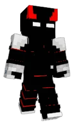 black and red Minecraft skin — Classic model