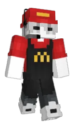 white and cardinal Minecraft skin — Classic model — first worn by D333333