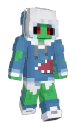 steel blue and wedgewood Minecraft skin — Slim model — first worn by Nan_Mu