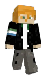 white and black Minecraft skin — Classic model
