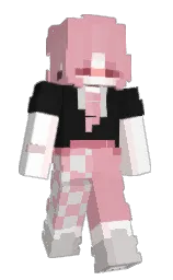 Kimoco's Minecraft skin wearing the Purple Heart cape