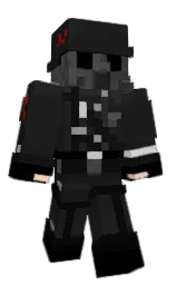 cod gray and black Minecraft skin — Classic model — first worn by Mr_Nutties