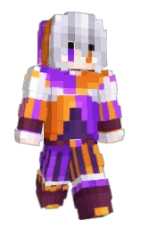 SkyzChannel's Minecraft skin wearing the Purple Heart cape