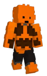 blaze orange and clementine Minecraft skin — Classic model — first worn by mudkils
