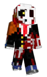 black and white Minecraft skin — Slim model — first worn by PixleMaster09
