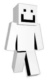 white and black Minecraft skin — Classic model