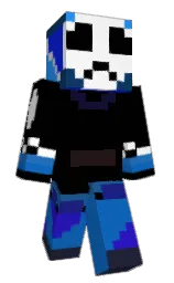 black and denim Minecraft skin — Classic model