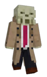 taupe gray and domino Minecraft skin — Slim model