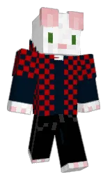 blue charcoal and black Minecraft skin — Classic model — first worn by RatDami