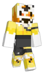 sunglow and white Minecraft skin — Classic model — first worn by jojo1275