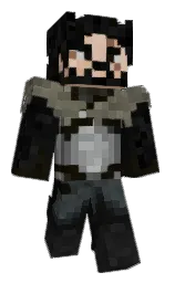 black and cod gray Minecraft skin — Classic model