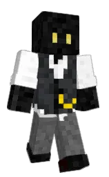 white and cod gray Minecraft skin — Classic model — first worn by RileyXN