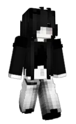 black and cod gray Minecraft skin — Classic model — first worn by Gulmmyy