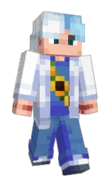 indigo and steel blue Minecraft skin — Slim model — first worn by McKakein
