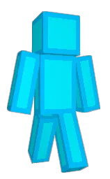 bright turquoise and cyan / aqua Minecraft skin — Classic model