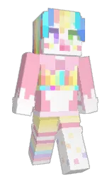 lavender pink and white Minecraft skin — Slim model — first worn by ArtifexVigen