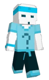 white and sky blue Minecraft skin — Slim model