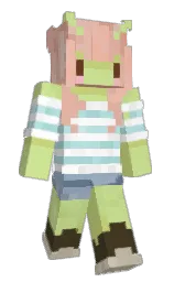 cashmere and yellow green Minecraft skin — Slim model — first worn by Sn8ke_