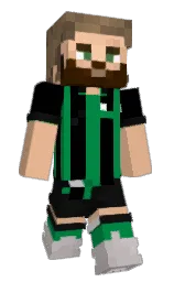 black and fun green Minecraft skin — Slim model