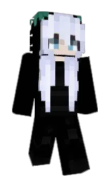 black and cod gray Minecraft skin — Slim model