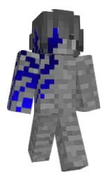 boulder and gray Minecraft skin — Slim model — first worn by Witchbottle