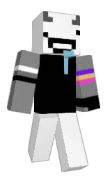 p4p3rt0w3l's Minecraft skin wearing the Pan cape