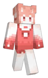 white and geraldine Minecraft skin — Slim model — first worn by ZAKUROU40