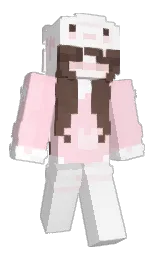 white and carousel pink Minecraft skin — Classic model