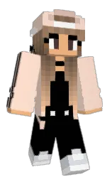 champagne and black Minecraft skin — Slim model