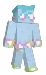 blizzard blue and perano Minecraft skin — Classic model — first worn by F9F23