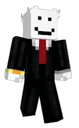 black and white Minecraft skin — Classic model — first worn by Akos_2013