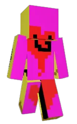 gorse and shocking pink Minecraft skin — Classic model — first worn by Saosrii