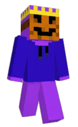 electric violet and dark blue Minecraft skin — Classic model — first worn by RvFinn20121