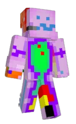 french lilac and electric violet Minecraft skin — Classic model — first worn by manly_toilet