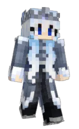 shuttle gray and rhino Minecraft skin — Slim model — first worn by CoratheQueen