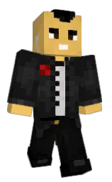 white and black Minecraft skin — Classic model