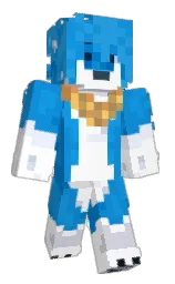 cerulean and white Minecraft skin — Slim model — first worn by BlurryCG